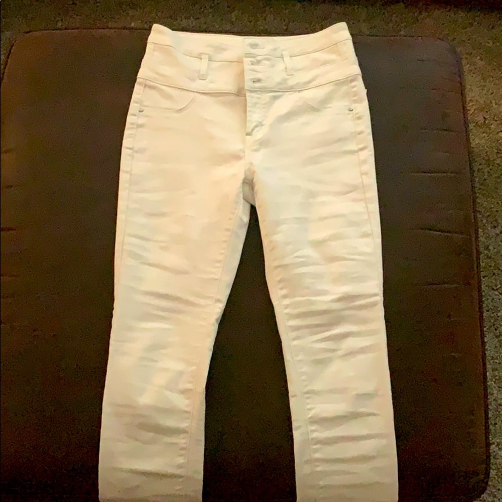 Skinny White High-Wasted Refuge Jeans